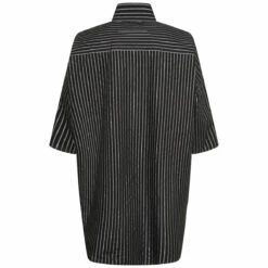 MM6 Maison Margiela Jumbo Striped Shirt In Black