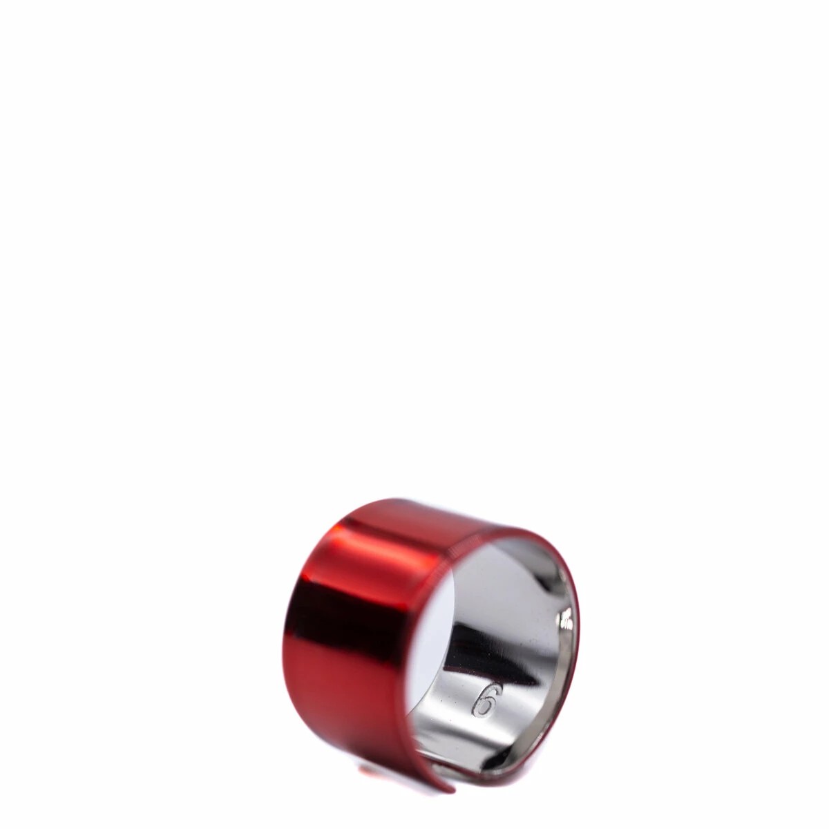 MM6 Maison Margiela Set Of 4 Rings In Red 3 MM6 Maison Margiela Set Of 4 Rings In Red - Image 3