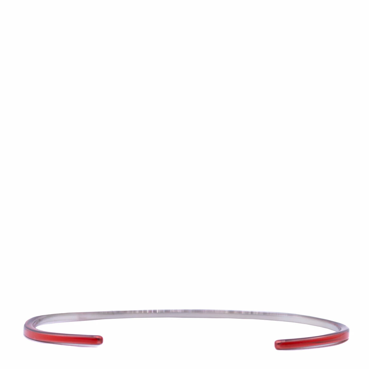 MM6 Maison Margiela Red Polished Cuff Bracelet In Red 2 MM6 Maison Margiela Red Polished Cuff Bracelet In Red - Image 2