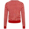 Comme Des Garçons Girl Gingham Check-Pattern Wool Knit Cardigan In Red