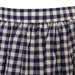 Comme Des Garçons Girl Gingham Check-Pattern Skirt In Navy -Hervia Shop hervia.com nk s007 s23 ladies skirt col. 1 1684834665DSC04086