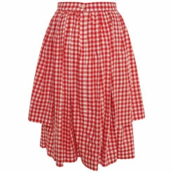 Comme Des Garçons Girl Gingham Check-Pattern Skirt In Red/white