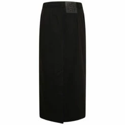 Raf Simons Buttoned Denim Skirt In Black