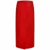 Raf Simons Buttoned Denim Skirt In Red