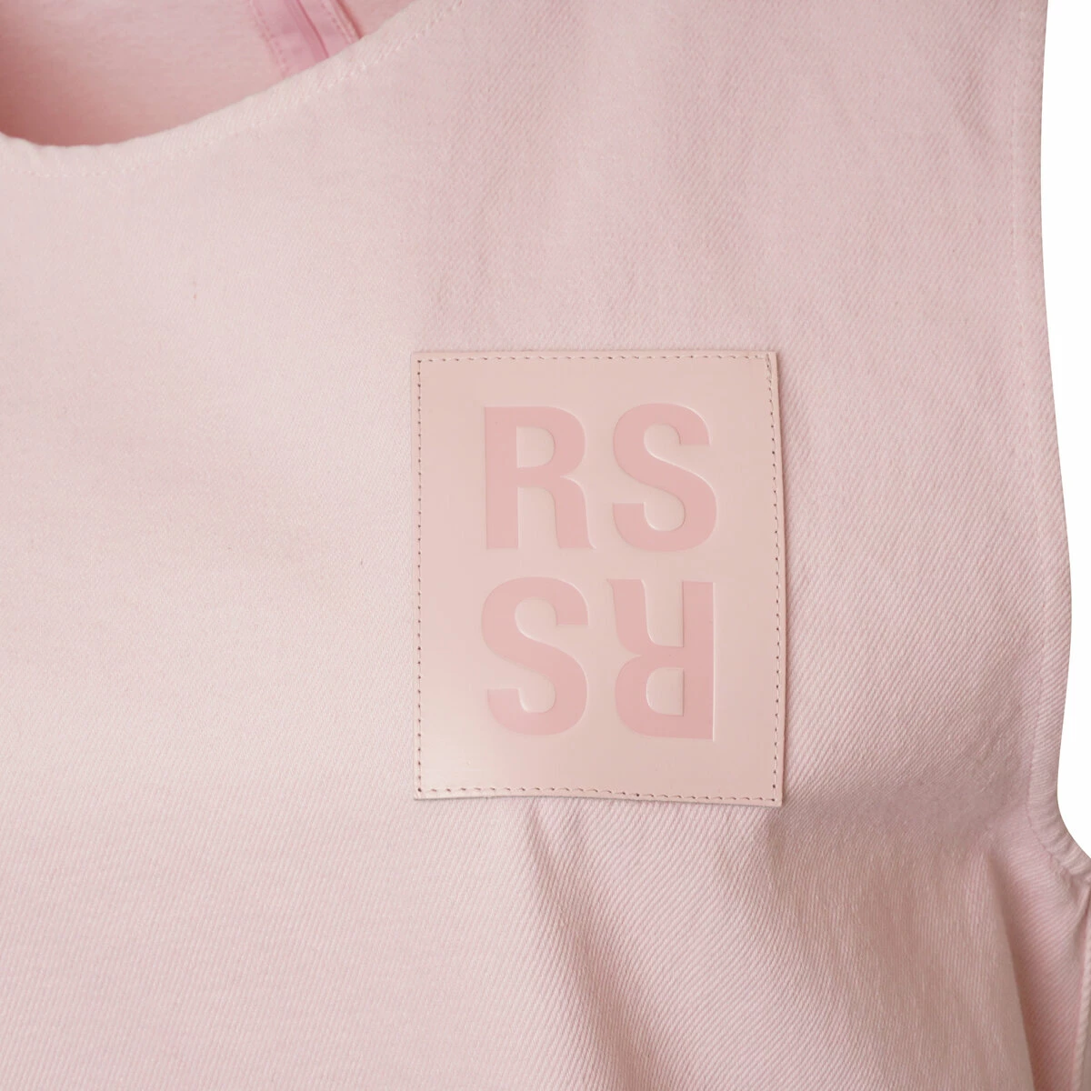 Raf Simons Raf Sleeveless Denim Dress In Pink 2 Raf Simons Raf Sleeveless Denim Dress In Pink - Image 2
