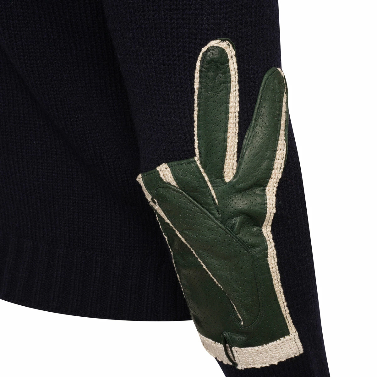 Raf Simons Small Fit Turtleneck Sweater With Glove In Dark Navy 2 Raf Simons Small Fit Turtleneck Sweater With Glove In Dark Navy - Image 2