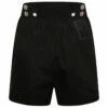 Raf Simons Wide Denim Eyelet Shorts With Studs In Black