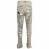 Rick Owens DRKSHDW Distressed Shredded Denim Trousers In Mineral Pearl