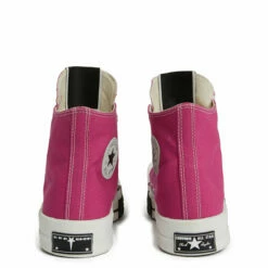 Rick Owens DRKSHDW X Converse TURBODRK High-Top Laceless Sneakers In Hot Pink -Hervia Shop hervia.com rick owens drkshdw x converse dc01cx685 a05r0 13 turbodrk high top laceless shoes 1683896834DC01CX938 A05R0 13 7
