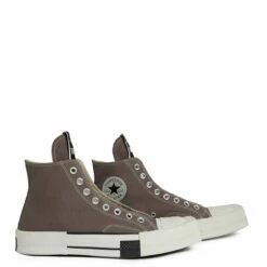 Rick Owens DRKSHDW X Converse TURBODRK High-Top Laceless Sneakers In Dust -Hervia Shop hervia.com rick owens drkshdw x converse dc01cx938 a03r0 34 turbodrk high top laceless shoes 1683895934DC01CX938 A03R0 34 4