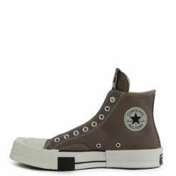 Rick Owens DRKSHDW X Converse TURBODRK High-Top Laceless Sneakers In Dust -Hervia Shop hervia.com rick owens drkshdw x converse dc01cx938 a03r0 34 turbodrk high top laceless shoes 1683895937DC01CX938 A03R0 34 3