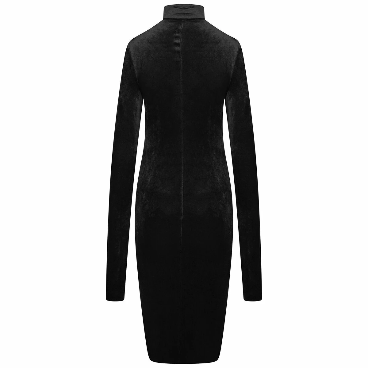 Rick Owens Lilies Lina High Neck Velvet Dress In Black 2 Rick Owens Lilies Lina High Neck Velvet Dress In Black - Image 2