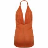 Rick Owens Lilies Sasha Halter Top In Tangerine