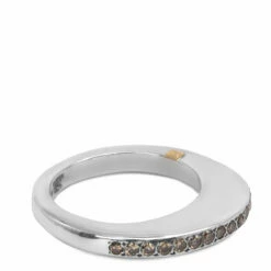 Rosa Maria Cognac Diamond Ring Silver In Silver