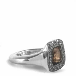 Rosa Maria Romy Ice Grey Diamond Ring In Silver