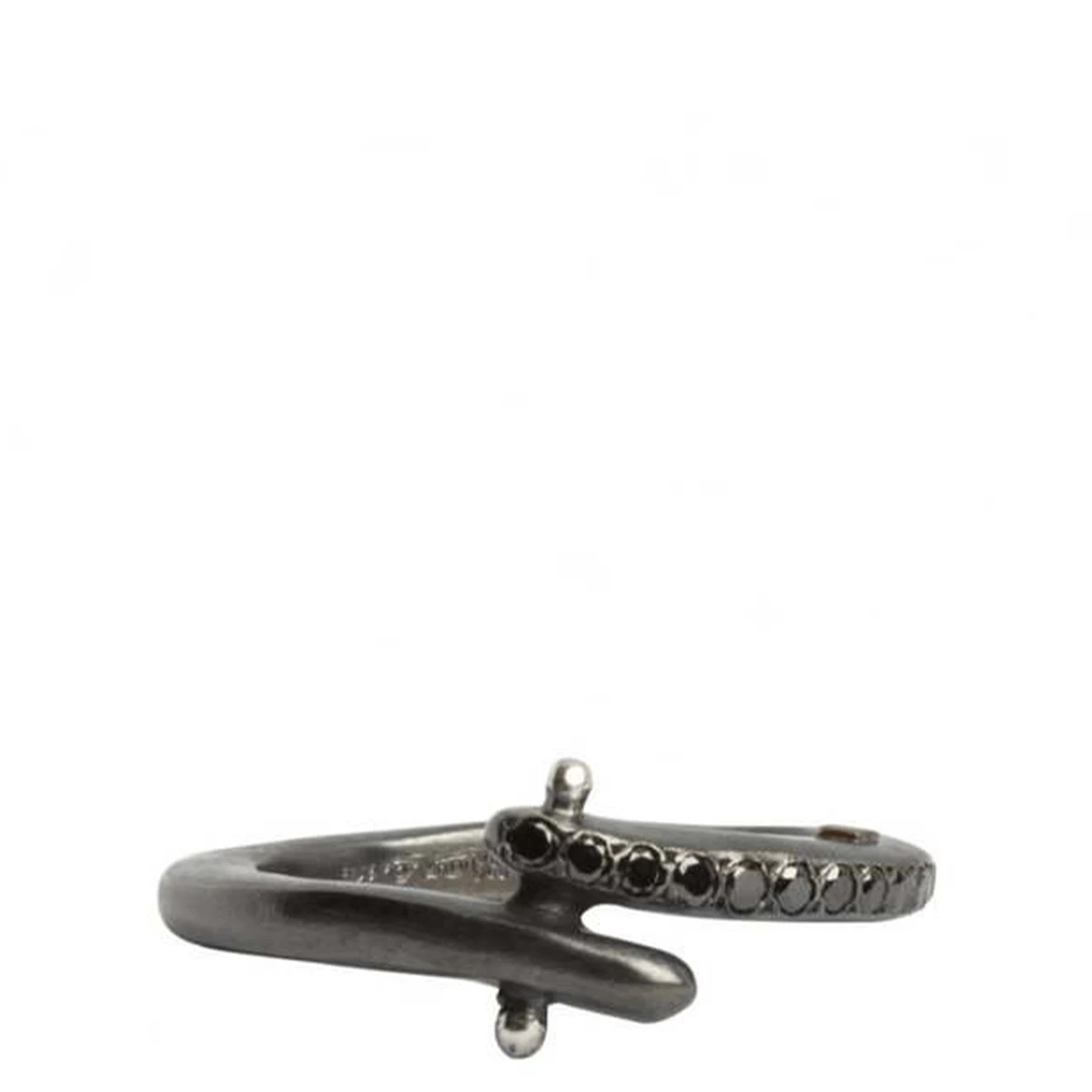 Rosa Maria Sayuri Black Diamond Spiral Ring In Black 2 Rosa Maria Sayuri Black Diamond Spiral Ring In Black - Image 2