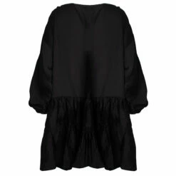 Marques ' Almeida Linen Satin Dress In Black