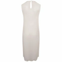 Maison Margiela Bead Embellished Silk-Blend Dress In White