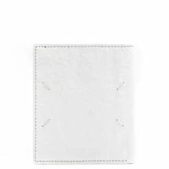 Maison Margiela Crinkle Effect Zipped Wallet White In White