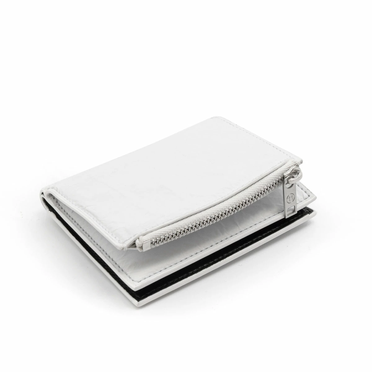 Maison Margiela Crinkle Effect Zipped Wallet White In White 2 Maison Margiela Crinkle Effect Zipped Wallet White In White - Image 2