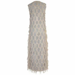 Maison Margiela Cut-Out Silk-Blend Dress In Cream