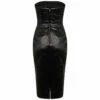 Maison Margiela Corset Satin Midi Dress In Black