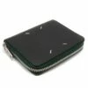 Maison Margiela Zip-Around Grain Leather Wallet Forest In Dark Green