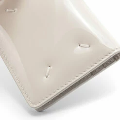Maison Margiela Patent Leather Keychain Cardholder Greige In Greige -Hervia Shop hervia.com s56ui0128 p2921 t2003 greige wallets 162694528425325 0001 Layer 11