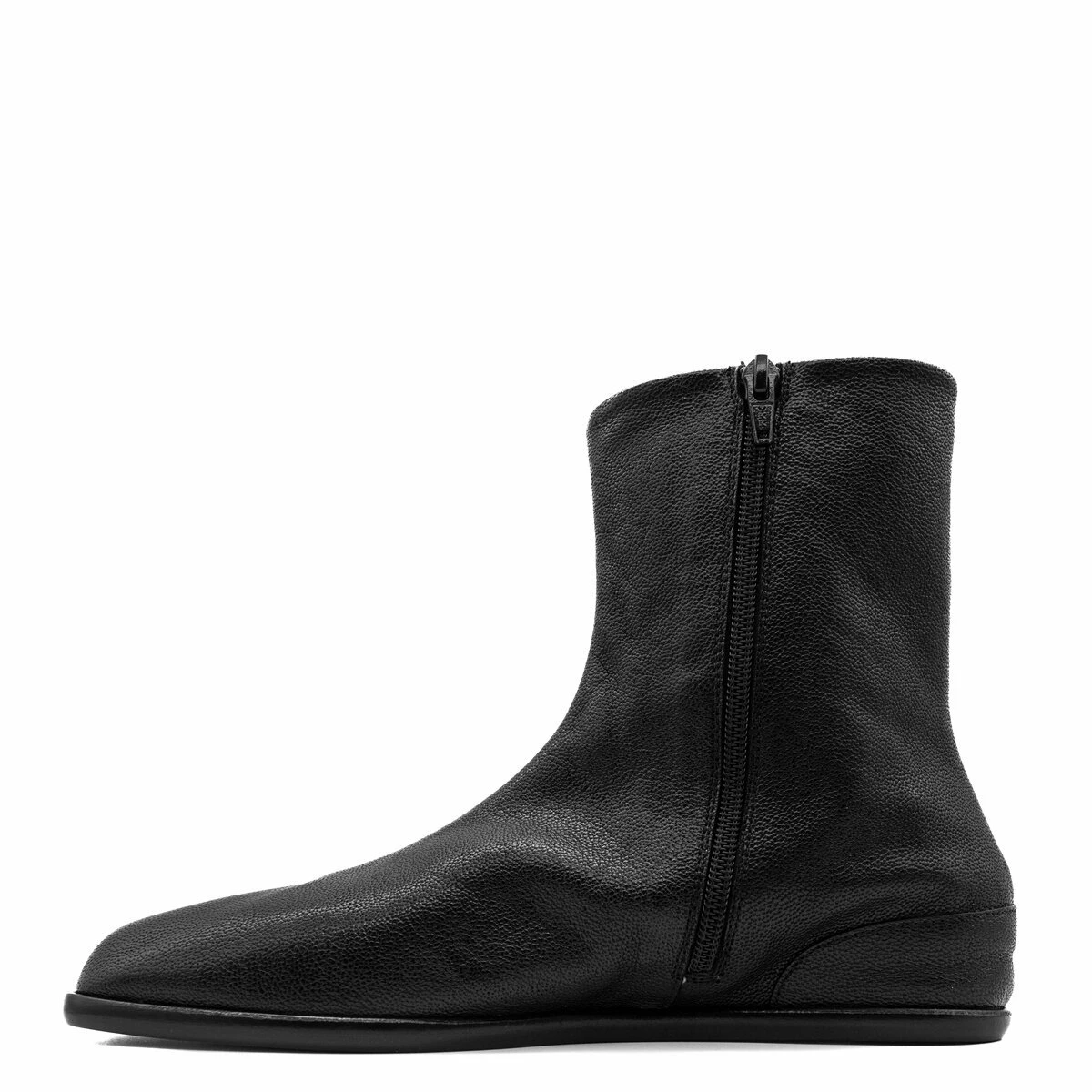 Maison Margiela Grained Leather Boots In Black 1 Maison Margiela Grained Leather Boots In Black