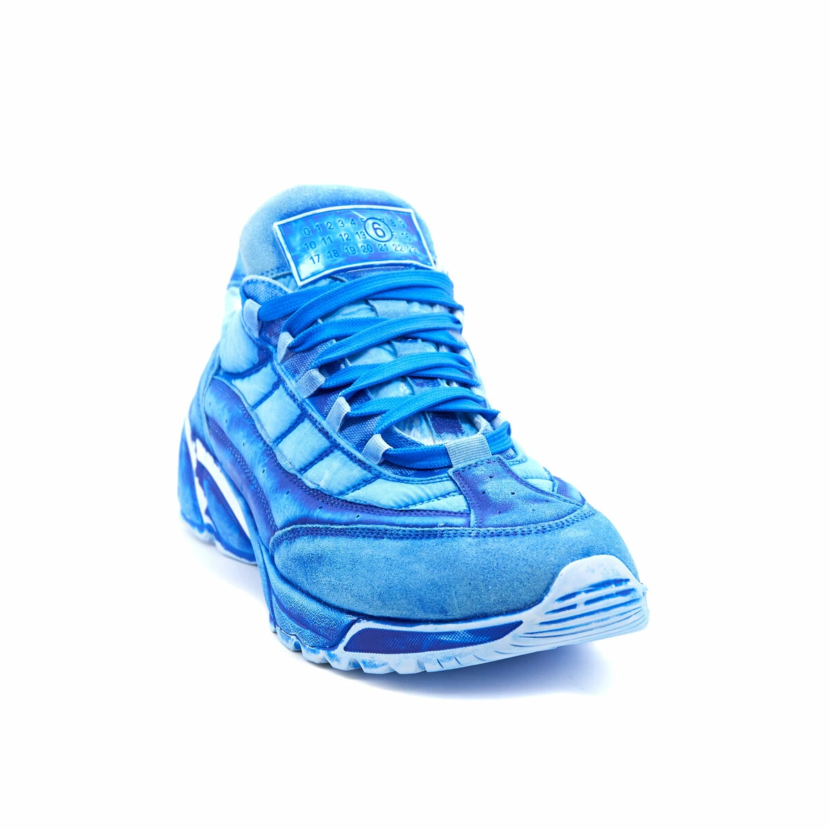 MM6 Maison Margiela Distressed Effect Low-Top Sneakers In Blue 2 MM6 Maison Margiela Distressed Effect Low-Top Sneakers In Blue - Image 2