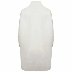 MM6 Maison Margiela Oversized Contrast Sleeve Two-Tone Shirt Dress In White/black