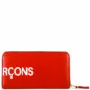 Comme Des Garçons Wallet SA0111HL Large Capacity Wallet Huge Logo Red In Red