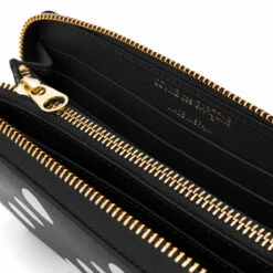 Comme Des Garçons Wallet SA0111PD Polka Dots Printed Zip Wallet Black In Black -Hervia Shop hervia.com sa0111pd wallet polka dot printed black 162489073024548 0002 Layer 225
