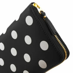 Comme Des Garçons Wallet SA0111PD Polka Dots Printed Zip Wallet Black In Black -Hervia Shop hervia.com sa0111pd wallet polka dot printed black 162489073324548 0001 Layer 226