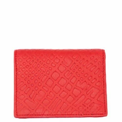 Comme Des Garçons Wallet SA0641ER Arecalf Embossed Roots Wallet In Red