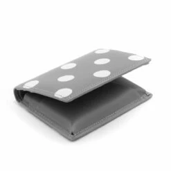 Comme Des Garçons Wallet SA0641PD Polka Dots Printed Wallet Grey In Grey