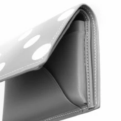 Comme Des Garçons Wallet SA0641PD Polka Dots Printed Wallet Grey In Grey -Hervia Shop hervia.com sa0641pd wallet polka dot printed grey 162489129424554 0001 Layer 206