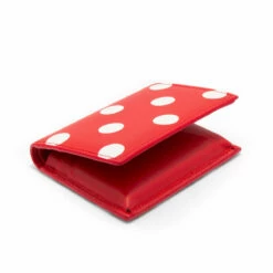 Comme Des Garçons Wallet SA0641PD Polka Dots Printed Wallet Red In Red