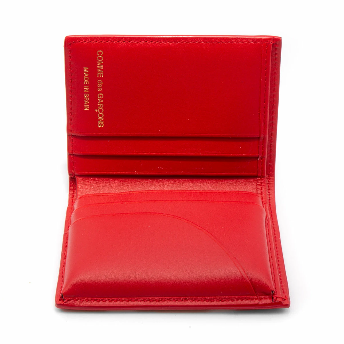 Comme Des Garçons Wallet SA0641PD Polka Dots Printed Wallet Red In Red 2 Comme Des Garçons Wallet SA0641PD Polka Dots Printed Wallet Red In Red - Image 2