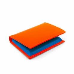 Comme Des Garçons Wallet SA0641SF Super Fluo Wallet Orange/Blue In Fluo Orange