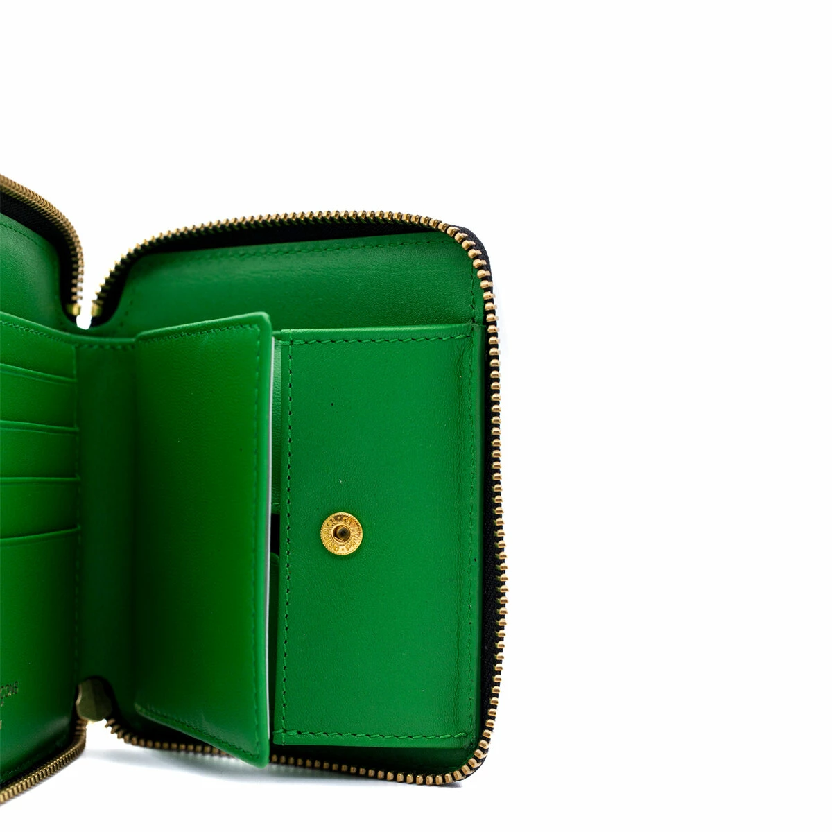 Comme Des Garçons Wallet SA2100EF Leather Wallet In Green 3 Comme Des Garçons Wallet SA2100EF Leather Wallet In Green - Image 3