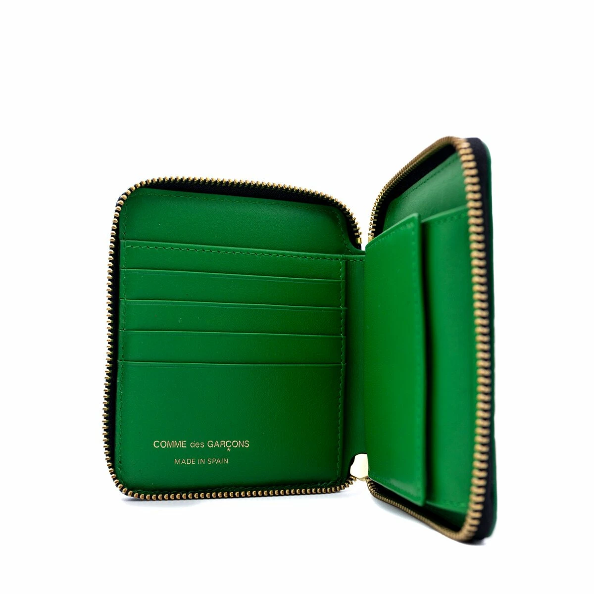 Comme Des Garçons Wallet SA2100EF Leather Wallet In Green 2 Comme Des Garçons Wallet SA2100EF Leather Wallet In Green - Image 2