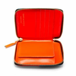 Comme Des Garçons Wallet SA2100FS Fluo Squares Wallet In Blue -Hervia Shop hervia.com sa2100fs wallet fluo squares blue orange 1624632828SA2100FS 0002 Layer 193