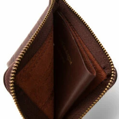 Comme Des Garçons Wallet SA3100ES Embossed Stitch Leather Coin Purse Brown In Brown -Hervia Shop hervia.com sa3100es embossed stitch brown 16228028666731 0002 Layer 179