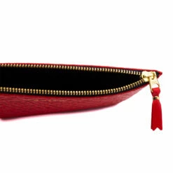 Comme Des Garçons Wallet SA5100ER Embossed Classic Leather Pouch In Red 8 Comme Des Garçons Wallet SA5100ER Embossed Classic Leather Pouch In Red -Hervia Shop hervia.com sa5100er wallet embossed roots col. red 1648571192SA5100ER 4