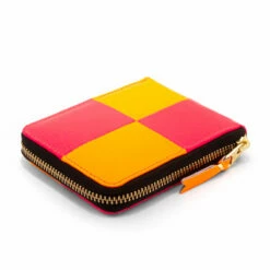 Comme Des Garçons Wallet SA7110FS Fluo Squares Wallet In Orange -Hervia Shop hervia.com sa7110fs wallet fluo squares light orange pink 162489361324547 0006 Layer 234