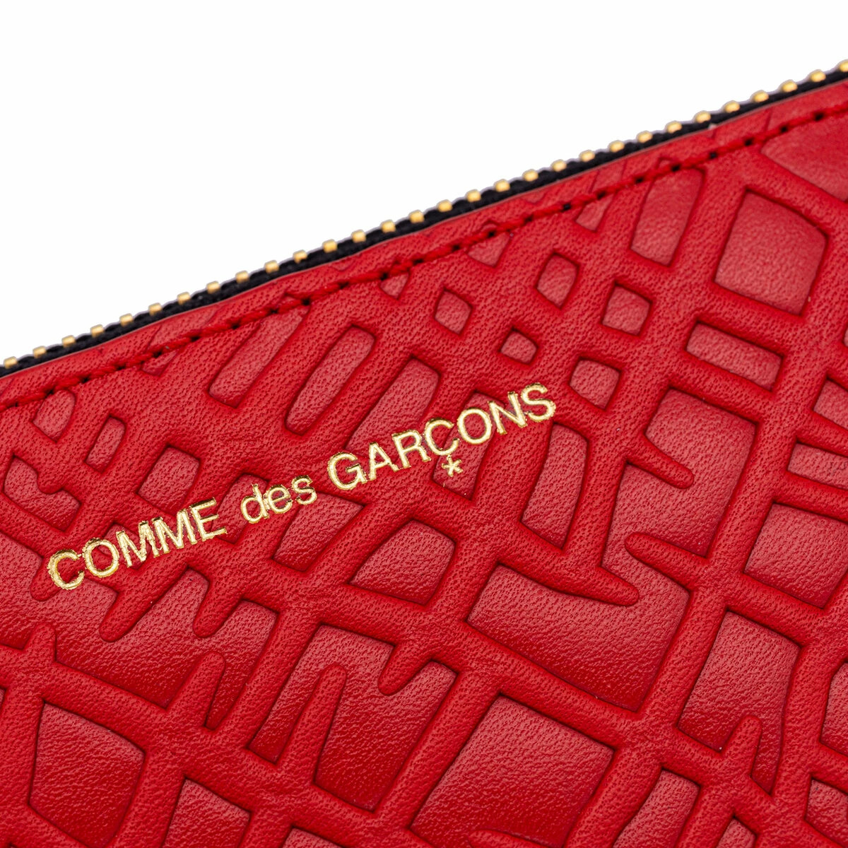 Comme Des Garçons Wallet SA8100ER Embossed Roots Wallet In Red 2 Comme Des Garçons Wallet SA8100ER Embossed Roots Wallet In Red - Image 2