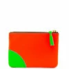 Comme Des Garçons Wallet SA8100SF Super Fluo Wallet Orange/Blue In Orange