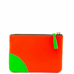 Comme Des Garçons Wallet SA8100SF Super Fluo Wallet Orange/Blue In Orange