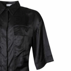 JW Anderson Drawstring Short Sleeve Shirt In Black -Hervia Shop hervia.com sh0167 pg0782 999 boxy short sleeve shirt black 1646066882IMG 0737